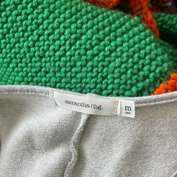 Samantha Eng Jumpsuit Womens Medium Grey Button Front Casual Lounge Knit - Picture 8 of 8